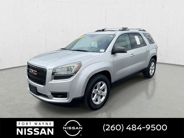 2016 GMC Acadia SLE-2 in Quicksilver Metallic — front three-quarter view