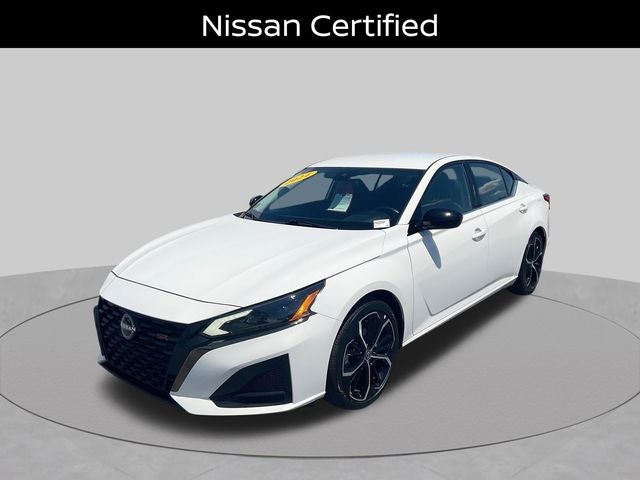 2024 Nissan Altima 2.5 SR in Glacier White — front three-quarter view