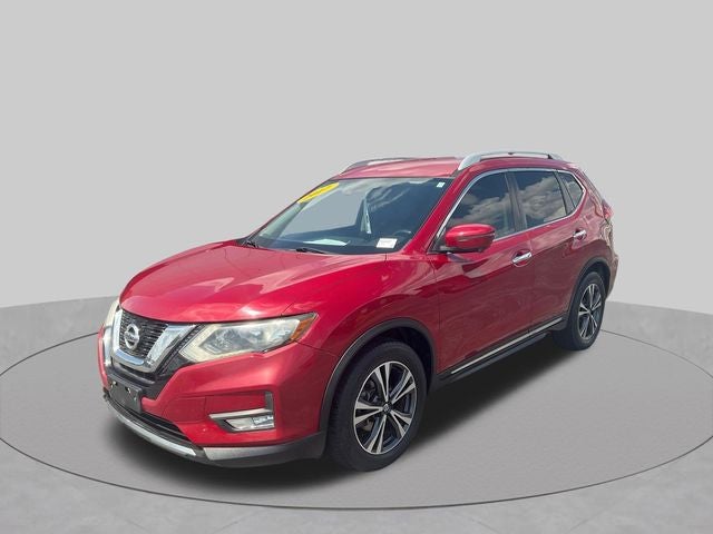 2017 Nissan Rogue SL in Palatial Ruby — front three-quarter view