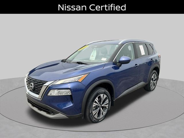 2023 Nissan Rogue SV in Caspian Blue Metallic — front three-quarter view