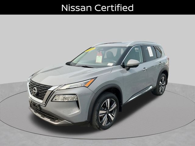 2023 Nissan Rogue SL in Boulder Gray Pearl — front three-quarter view