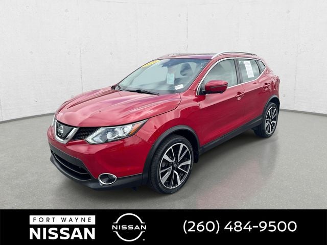 2018 Nissan Rogue Sport SL in Palatial Ruby — front three-quarter view