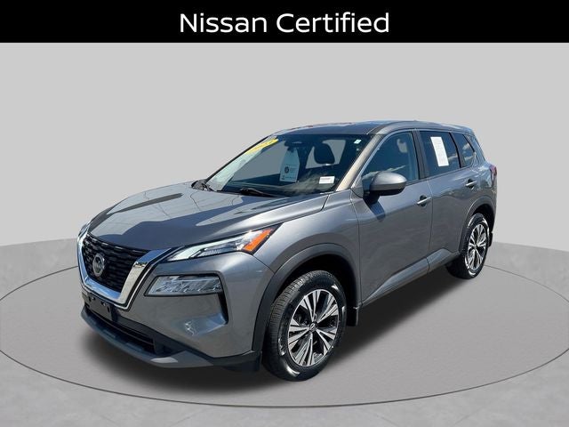 2023 Nissan Rogue SV in Gun Metallic — front three-quarter view