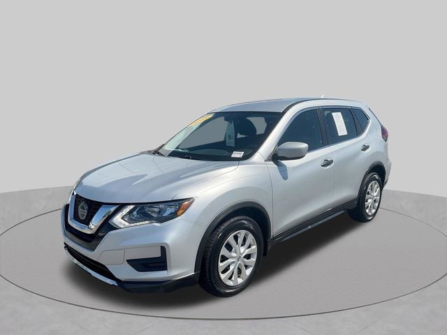 2018 Nissan Rogue S in Brilliant Silver — front three-quarter view