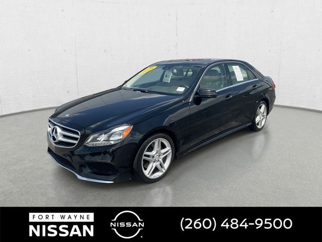 2014 Mercedes-Benz E-Class E 350 4MATIC in Black — front three-quarter view